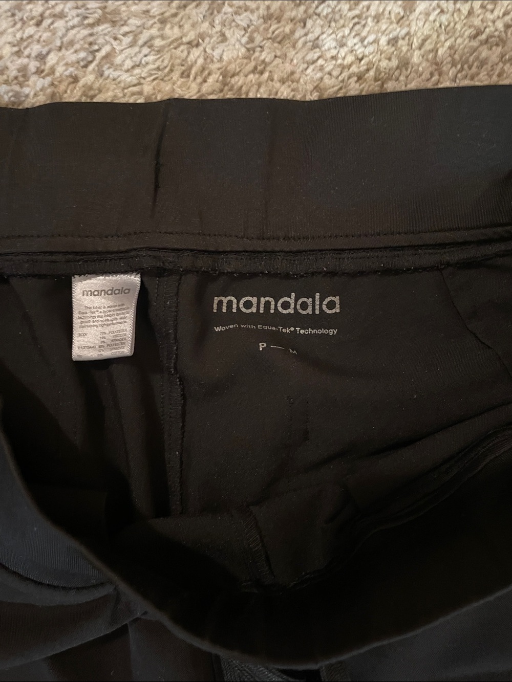 Women’s Mandala Black Jogger Scrub Pants - Picture 2 of 3